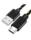 OLAF kabel Micro USB nylonowy splot szybkie ładowanie USB do transmisji danych kabel do Huawei dla Xiaomi tabletu z systemem And