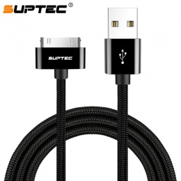 SUPTEC 2 M 3 M USB kabel dla iPhone 4 4S Nylon pleciony drut szybkie ładowanie 30 Pin ładowarka kabel do iPad 1 2 3 ipoda Nano p