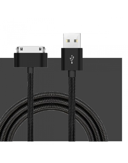 SUPTEC 2 M 3 M USB kabel dla iPhone 4 4S Nylon pleciony drut szybkie ładowanie 30 Pin ładowarka kabel do iPad 1 2 3 ipoda Nano p