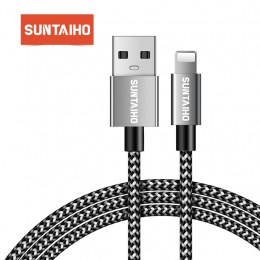 Suntaiho kabel USB do oświetlenia kabel do iphone 8 Plus XS MAX USB Nylon kabel do ładowania danych dla iphone X 6 s 7 plus XR ł