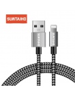 Suntaiho kabel USB do oświetlenia kabel do iphone 8 Plus XS MAX USB Nylon kabel do ładowania danych dla iphone X 6 s 7 plus XR ł