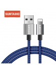 Suntaiho kabel USB do oświetlenia kabel do iphone 8 Plus XS MAX USB Nylon kabel do ładowania danych dla iphone X 6 s 7 plus XR ł