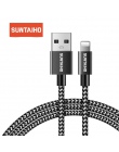 Suntaiho kabel USB do oświetlenia kabel do iphone 8 Plus XS MAX USB Nylon kabel do ładowania danych dla iphone X 6 s 7 plus XR ł