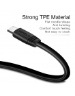 Cafele płaskie kabel Usb typu C dla Samsung Huawei Xiaomi TPE kabel do ładowania trwałe synchronizacja danych Usb kabel 5 V 2.1A