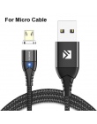 FLOVEME 3A kabel magnetyczny dla kabel do iPhone telefon magnes szybkie ładowanie ładowarka do telefonu iPhone USB typu C kabel 