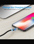 USLION magnetyczny micro USB kabel do Samsung S10 S9 ładowania typu c ładowania dla iPhone XS XR 8 7 ładowarka magnetyczna kable