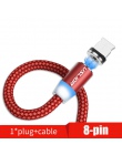 USLION magnetyczny micro USB kabel do Samsung S10 S9 ładowania typu c ładowania dla iPhone XS XR 8 7 ładowarka magnetyczna kable