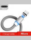 USLION magnetyczny micro USB kabel do Samsung S10 S9 ładowania typu c ładowania dla iPhone XS XR 8 7 ładowarka magnetyczna kable