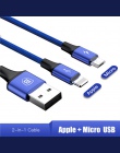 DROP-SHIPPING Baseus 3in1 kabel USB dla iPhone X 8 7 6 kabel Micro USB kabel typu C do samsung S9 S8 szybki kabel do ładowania