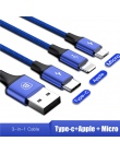 DROP-SHIPPING Baseus 3in1 kabel USB dla iPhone X 8 7 6 kabel Micro USB kabel typu C do samsung S9 S8 szybki kabel do ładowania