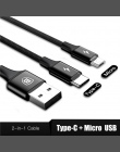 DROP-SHIPPING Baseus 3in1 kabel USB dla iPhone X 8 7 6 kabel Micro USB kabel typu C do samsung S9 S8 szybki kabel do ładowania