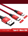 DROP-SHIPPING Baseus 3in1 kabel USB dla iPhone X 8 7 6 kabel Micro USB kabel typu C do samsung S9 S8 szybki kabel do ładowania