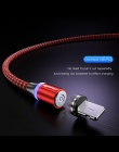 CaseMe kabel magnetyczny do Samsung Xiaomi pleciony magnes wtyczka LED typu C Micro USB dla iPhone kable szybkie ładowanie kabel