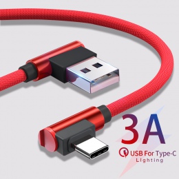 Komórkowy kabel do ładowania telefonu wydłużyć ładowarka USB C kabel do transmisji danych android typu C szybkie ładowanie łokci