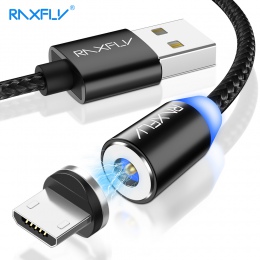 RAXFLY kabel Micro USB 1 M 2 M magnetyczny kable ładowarki dla Xiaomi Redmi uwaga 7 5 4X magnetyczny kabel USB kabel ładowania d