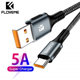 FLOVEME 5A USB typu C kabel do Huawei Mate 20 P20 Lite USBC szybkie szybkie ładowanie ładowarka USB-C kabel typu C do Samsung S1