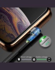 Baseus Doulbe łokcia kabel USB do telefonu iPhone XR Xs Max Xs LED 2.4A szybki kabel ładowania dla iPhone X 8 7 Plus iPad Nylon 