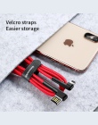 Baseus Doulbe łokcia kabel USB do telefonu iPhone XR Xs Max Xs LED 2.4A szybki kabel ładowania dla iPhone X 8 7 Plus iPad Nylon 