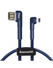 Baseus Doulbe łokcia kabel USB do telefonu iPhone XR Xs Max Xs LED 2.4A szybki kabel ładowania dla iPhone X 8 7 Plus iPad Nylon 