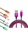 1 M typu C kabel do ładowania danych splecione micro USB synchronizacja jest szybsza ładowarka kabel dla iPhone dla Xiaomi dla S