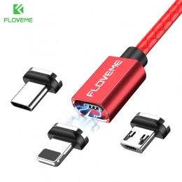 FLOVEME 3A kabel magnetyczny do szybkiego ładowania Micro USB kabel typu C do Poco f1 Xiaomi magnes ładowarka synchronizacji dan