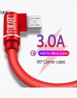 3A USB Micro gry szybki kabel ładowania do Samsung Galaxy A7 S7 USB kabel do Huawei Honor xiaomi komórkowego z systemem Android 