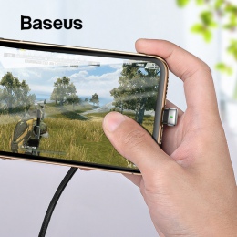 Baseus U kabel USB typu dla iPhone X xr xs max kabel do ładowania Led lekki telefon komórkowy grać w grę kabel dla iPhone 8 7 6 