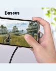 Baseus U kabel USB typu dla iPhone X xr xs max kabel do ładowania Led lekki telefon komórkowy grać w grę kabel dla iPhone 8 7 6 