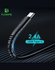 FLOVEME USB typu C 0.3 m/1 m o wysokiej wytrzymałości USB-C kabel do Samsung S9 uwaga 9 S8 2.4A przewód danych ładowarka do tele