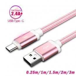 Kabel Usb typu C 2 m 3 m szybkie ładowanie dla Huawei P30 Pro P20 Lite Tipo C do Samsung galaxy S10 S10 + S9 S8 Xiao mi mi 8 typ