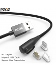 PZOZ kabel magnetyczny micro szybka ładowarka usb usb typu c dla iphone xs max xr x 8 7 plus 6 s 6 5 s 90 stopni magnetyczny kab