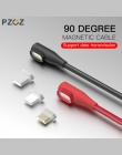 PZOZ kabel magnetyczny micro szybka ładowarka usb usb typu c dla iphone xs max xr x 8 7 plus 6 s 6 5 s 90 stopni magnetyczny kab
