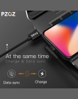 PZOZ kabel magnetyczny micro szybka ładowarka usb usb typu c dla iphone xs max xr x 8 7 plus 6 s 6 5 s 90 stopni magnetyczny kab