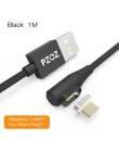 PZOZ kabel magnetyczny micro szybka ładowarka usb usb typu c dla iphone xs max xr x 8 7 plus 6 s 6 5 s 90 stopni magnetyczny kab