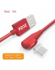 PZOZ kabel magnetyczny micro szybka ładowarka usb usb typu c dla iphone xs max xr x 8 7 plus 6 s 6 5 s 90 stopni magnetyczny kab
