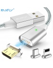 RAXFLY magnetyczny kabel USB dla iPhone 8 7 Plus ładowanie magnetyczne oświetlenie do kabla USB Micro USB kabel magnetyczny typu