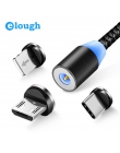 Elough El360 kabel magnetyczny do telefonu iPhone Samsung Xiaomi Huawei kabel Micro USB ładowania telefonu komórkowego magnes ła