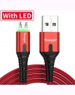 Essager LED kabel Micro USB 2.4A szybkie ładowanie dla Samsung dla Xiaomi telefonu komórkowego z systemem Android Micro USB kabe