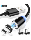 2 M kabel magnetyczny pleciony typ diody LED C Micro USB magnetyczny kabel usb do ładowania dla Apple iphone X 7 8 6 xs Max XR S