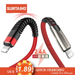 Suntaiho kabel USB ładowarka dla iPhone x Xs Max XR 7 6 s 5 SE 8 przewód szybkoładujący 1 m 2A dla iPhone iPad do oświetlenia ka