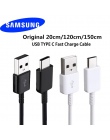 Oryginalny Samsung 120/150 CM kabel USB typu C szybkie ładowanie linia danych dla Galaxy S8 S9 Plus S10 Plus a5 A7 2017 uwaga 8 