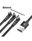 Baseus 3 w 1 Micro kabel USB typu C do USB-C telefon komórkowy kabel typu C do Samsung Galaxy s9 S8 Plus ładowarka kabel dla iPh