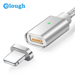 Elough E04 magnetyczny ładowarka kabel dla iPhone 5 5S 6 6 s 7 Plus telefony szybkie ładowanie Max 2.4A Nylon magnes ładowarka k