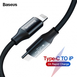 Baseus USB typu C do kabla USB do iPhone Xs Max Xr X 8 7 6 5S se szybkie ładowanie ładowarka danych typu c kabel do Macbooka iPa