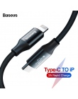 Baseus USB typu C do kabla USB do iPhone Xs Max Xr X 8 7 6 5S se szybkie ładowanie ładowarka danych typu c kabel do Macbooka iPa