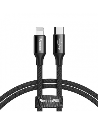 Baseus USB typu C do kabla USB do iPhone Xs Max Xr X 8 7 6 5S se szybkie ładowanie ładowarka danych typu c kabel do Macbooka iPa