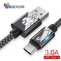 TIEGEM 1 M 2 M 3 M kabel USB typu C USB-C szybkie ładowanie telefonu komórkowego ładowarka z kablem USB dla Xiao mi mi 8/honor 8