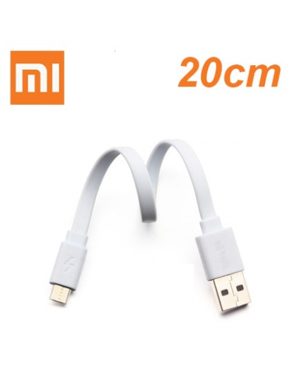 Oryginalny Powerbank xiaomi kabel 20 CM Micro USB szybka kabel danych do ładowania dla banku mocy kabel krótki kabel do telefonu