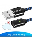 FONKEN magnetyczne kabel USB typu C 1 m 2 m 3A telefon kabel magnetyczny szybka ładowarka USB typu C przewód zasilający komórkow