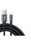 20 cm 1 m 2 m 3 m danych szybka ładowarka USB kabel dla iPhone Xs Max XR X 10 8 7 6 s 6 s Plus 5 5S SE iPad Nylon ładowania poch